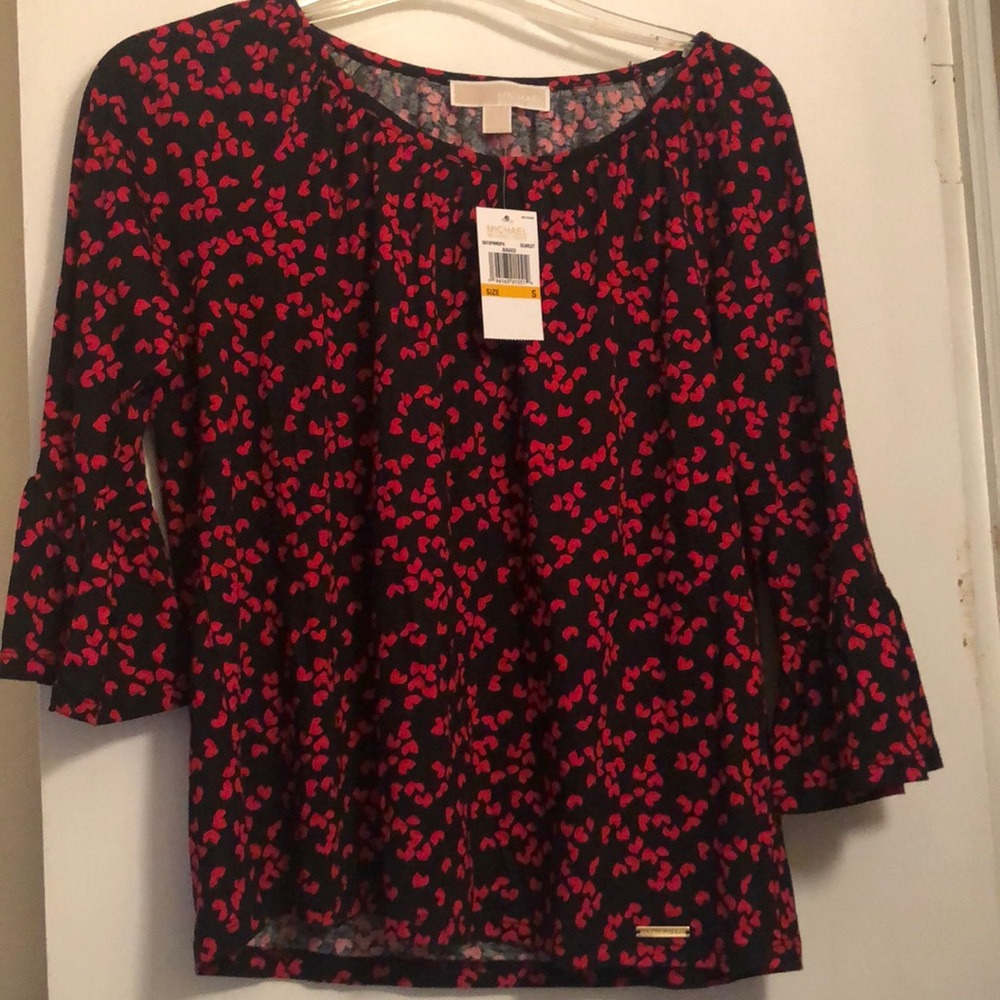 Red & Black Michael Kors top